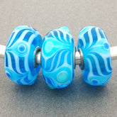 Trollbeads Peacock Feathers Unique Trio